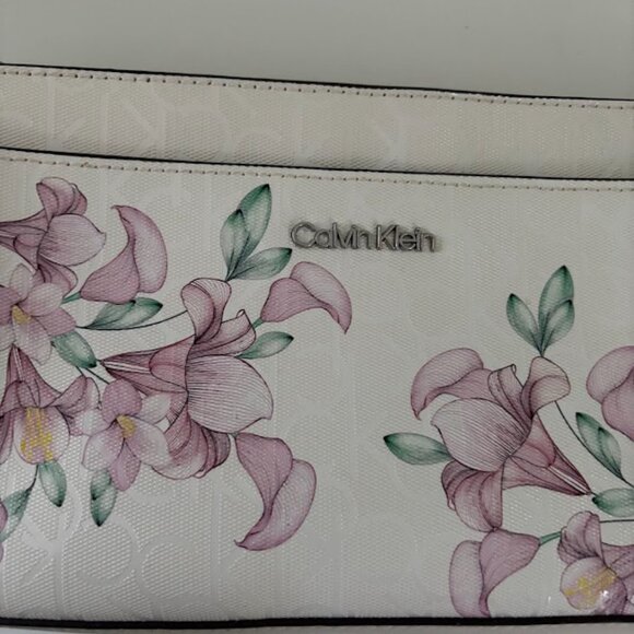 CALVIN KLEIN LUCY SHOULDER BAG WHITE FLORAL - Picture 8 of 13